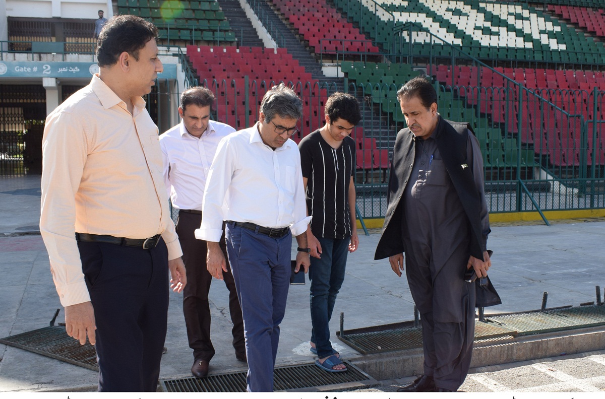 Secretary Sports and Youth Affairs Punjab Ali Jan Khan inspects Nishtar